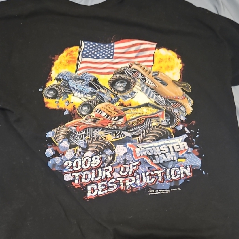 Anvil Black Monster Jam Graphic Tee
